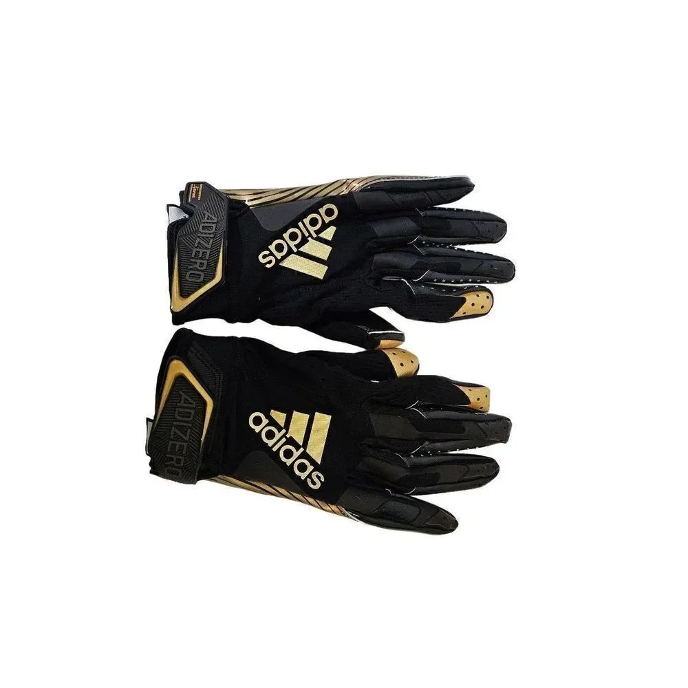 Adidas adizero black and gold receiver gloves. Size 2XL.